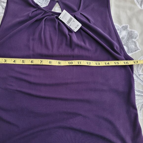 Talbots Purple 100% Silk Sleeveless Shell Size Small NWT - Picture 7 of 8